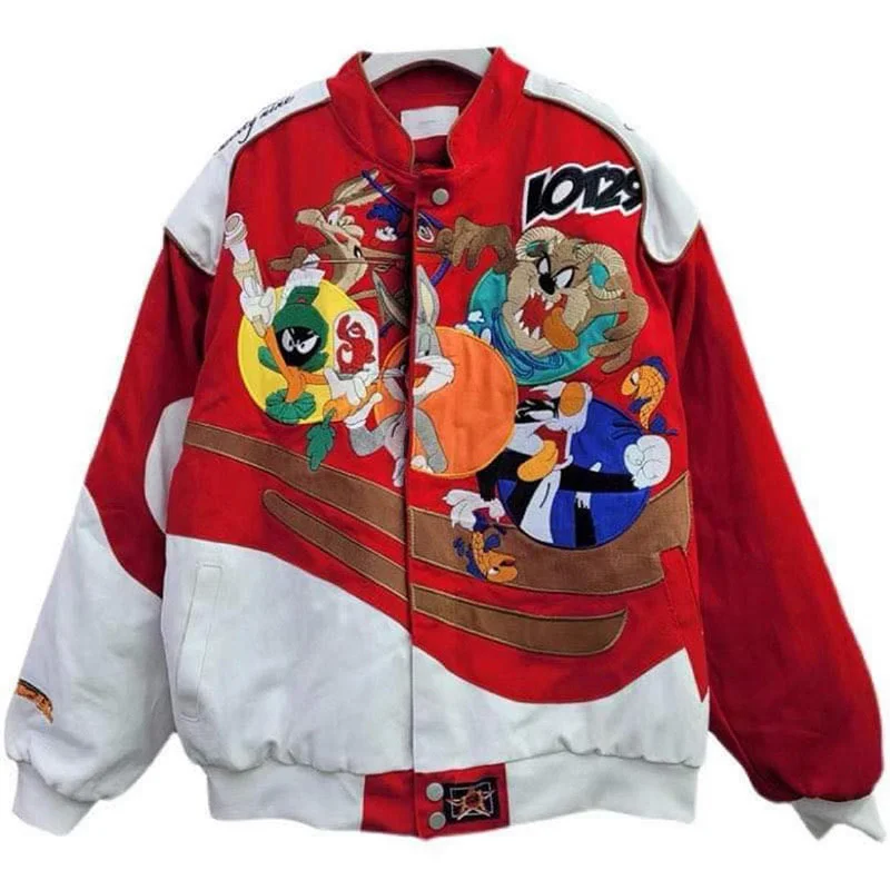 Autumn Winter Men Embroidery Baseball Plus Size Parkas Casual Zipper Long Sleeve Vintage Bomber Jacket Coat