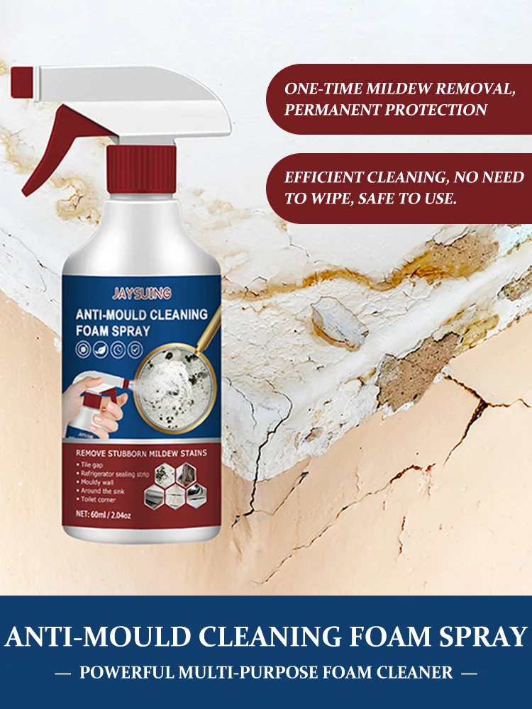 60ML Kitchen Anti Mold Foam Spray Cleaner Remover Degreaser Cleaning Washing Machine Spray Toilet Moldy Remover Wall Joint T6Z5 cleaning spray bathroom cleaner mold remover gel hard surface cleaner