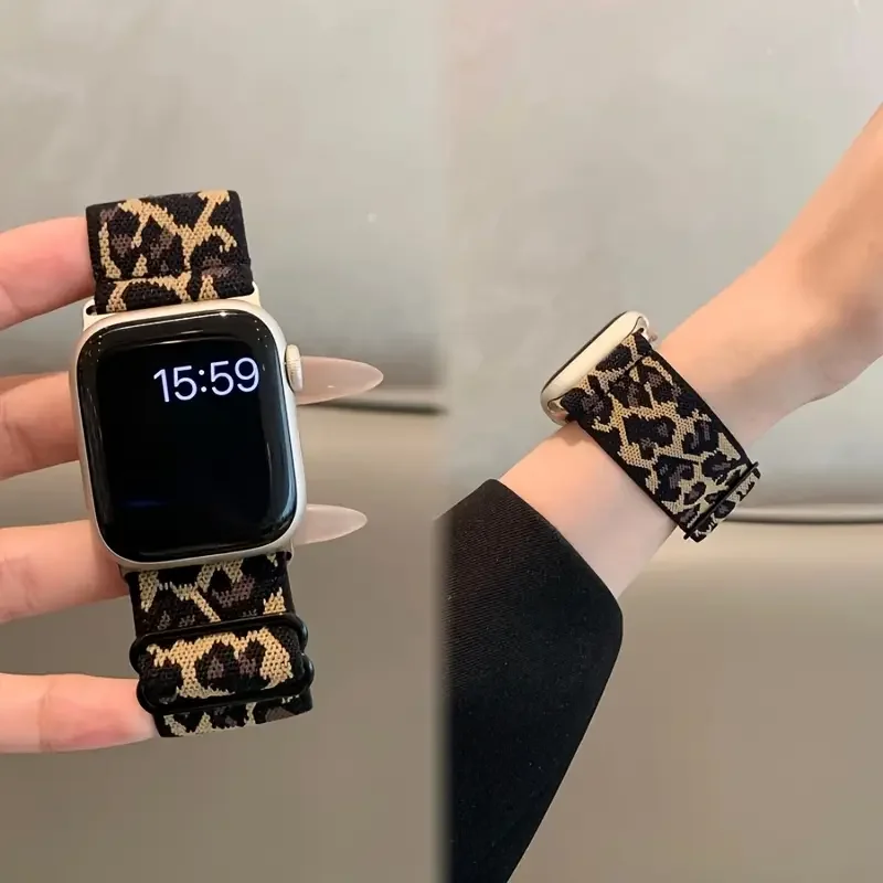 Durable Nylon Elastic Strap for Apple Watch - Versatile Size Options, Stylish and Comfortable Design