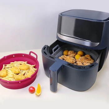 1pc Square Silicone Baking Pan Non-Stick Oil-Free Baking Tray Chicken Fries Bread Suitable for Microwave Oven Air Fryer