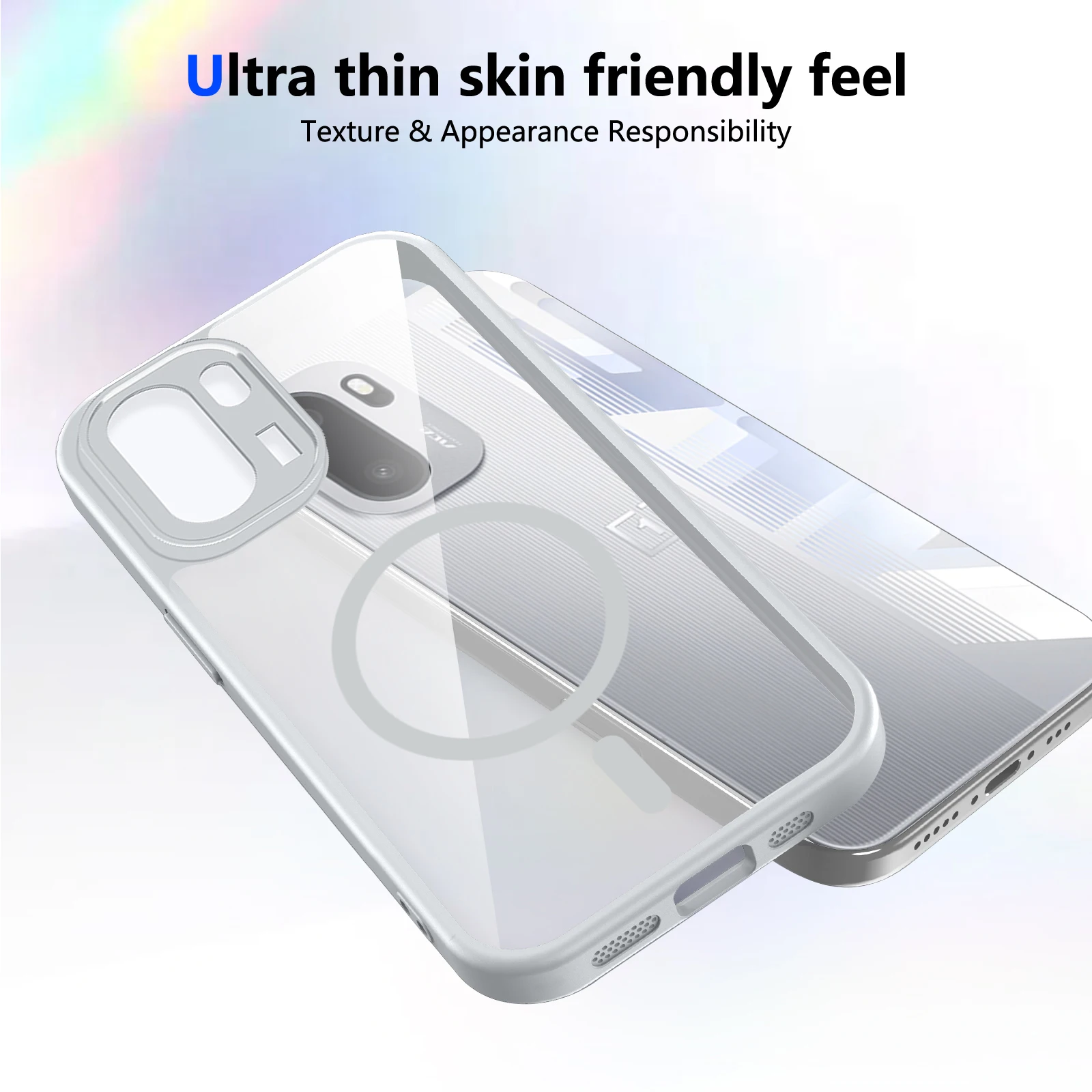 Magnetic Transparent Shockproof Case with Full Protection