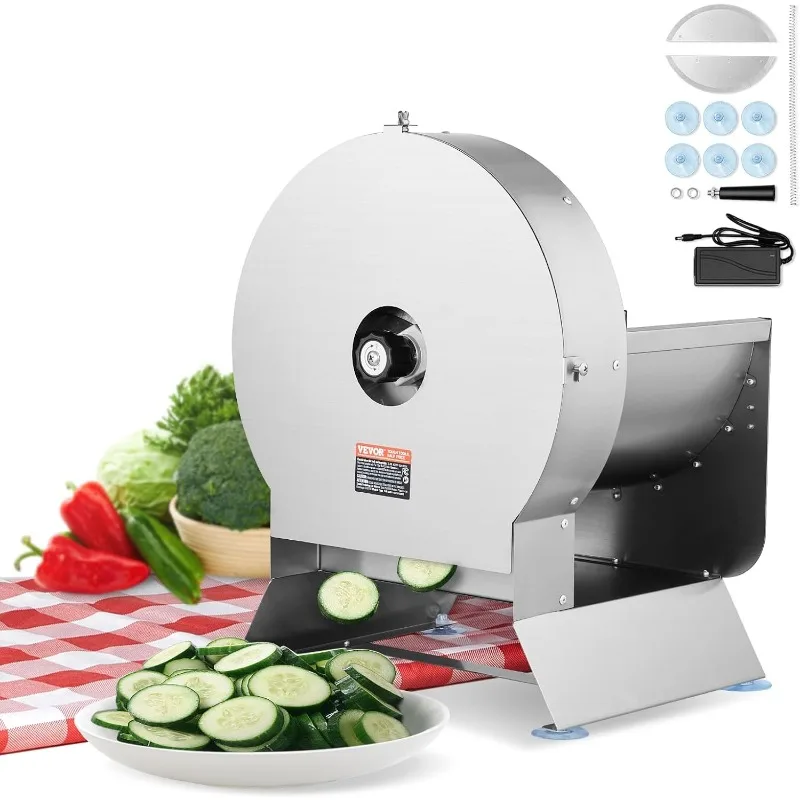 VEVOR Adjustable Electric Vegetable Slicer Machine