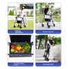 Elderly Rehabilitation Walking Aid Crutch and Walking Assistant Sit-able Pushcart with Support Anti-fall  for Seniors 3