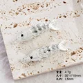 Bright silver [35 * 11mm] one piece