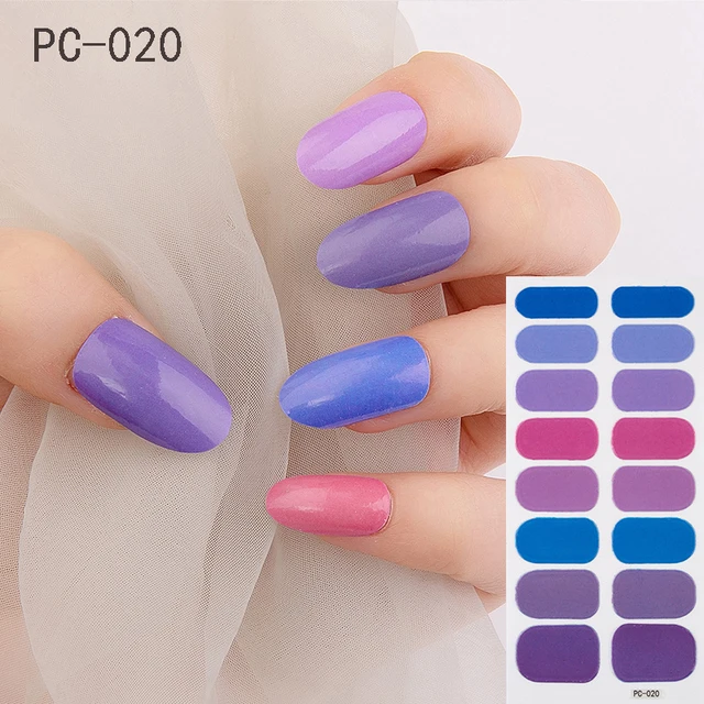 Lamemoria14tips Nail Stickers New Product Full Coverage 3D Summer Complete Nail Decals Waterproof Self-adhesive DIY Manicure PC-020