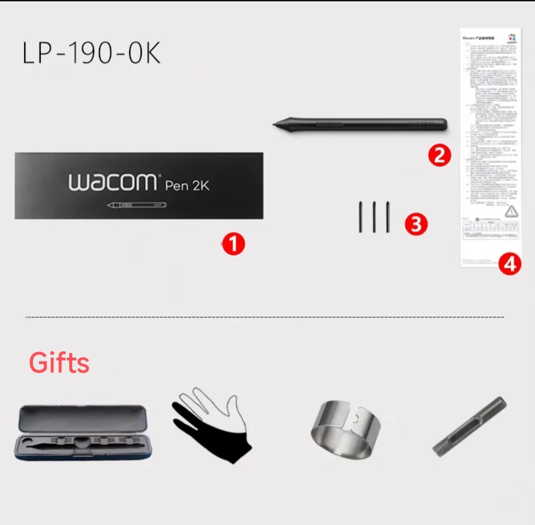 ใหม่ปากกาสไตลัสสำหรับ Wacom PEN 2K 2048ไวต่อแรงกด LP-190-0K สำหรับ