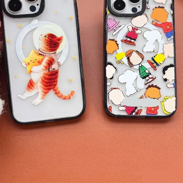

Space Cat MagSafe Phone Case Cover for IPhone 12 13 14 15 Pro Max Case for IPhone 15 Pro Max