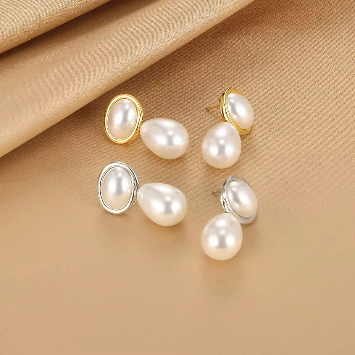 Elegant Water Drop Pearl Earrings for Women Wedding Party Jewelry