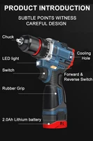 16.8V Brushless 70N.m Electric Cordless Drill 160N.m Impact Driver Screwdriver Household Multifunction Hit Power Tools 2