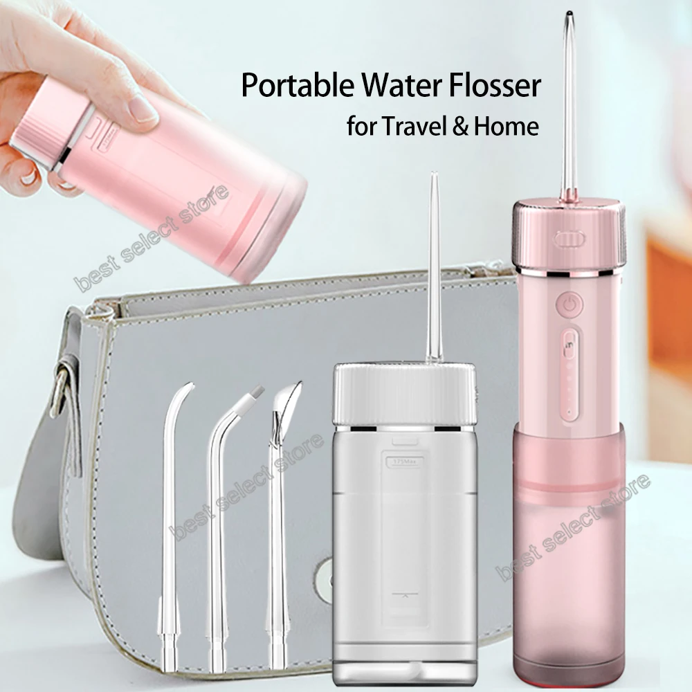 Portable Dental Floss Oral Irrigator Travel Retractable Water Flosser Pick for Cleaning Teeth Mouth Washing Machine Jet Device