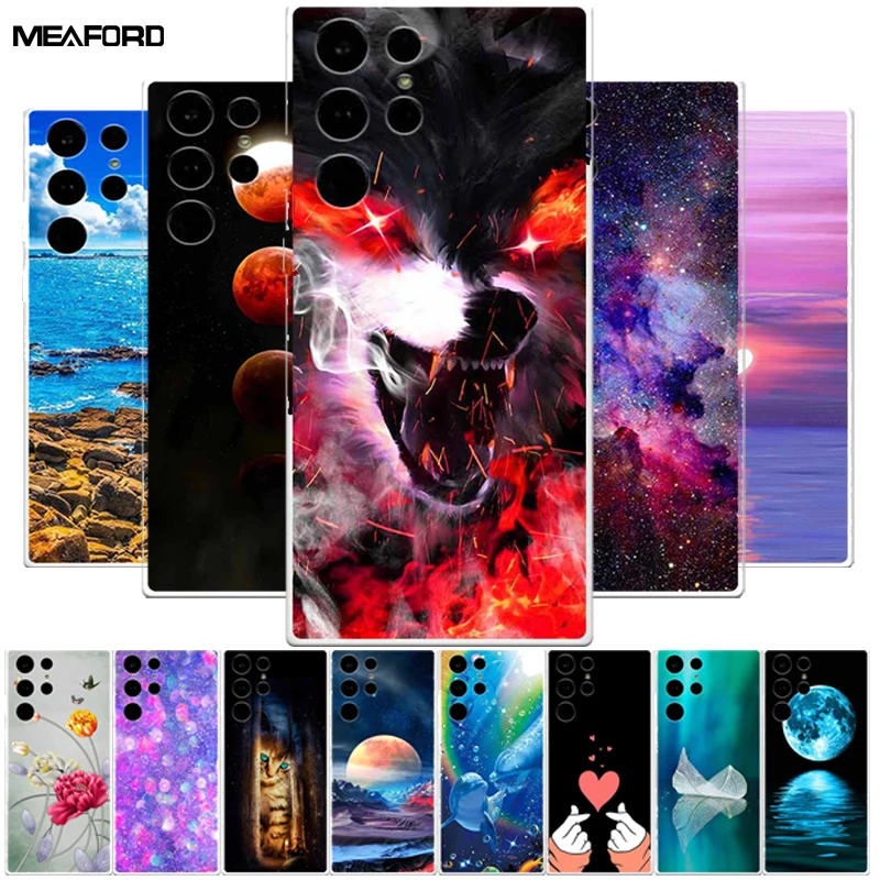 Per Samsung Galaxy S24 Ultra 5G Custodia S24Plus Wolf Lion Thin Tpu Silicone Funda Per Samsung Galaxys24 S24 Plus S 24 Borse Capa