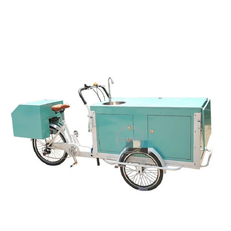 Gelato Adulto Triciclo Triciclo Birra Bevanda Street Food Vending 3 Ruote Cargo Bike Moblie Drinks Truck
