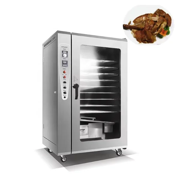 Gas Heating Dehydrator Smoker Oven Temperature Time Control Smoking Hot Dog Ham Fish Smoked Sausage Meat Steamer