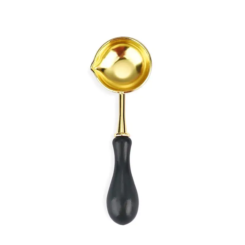 Wax Seal Stamp Set with Solid Wood Melting Heater and Spoon
