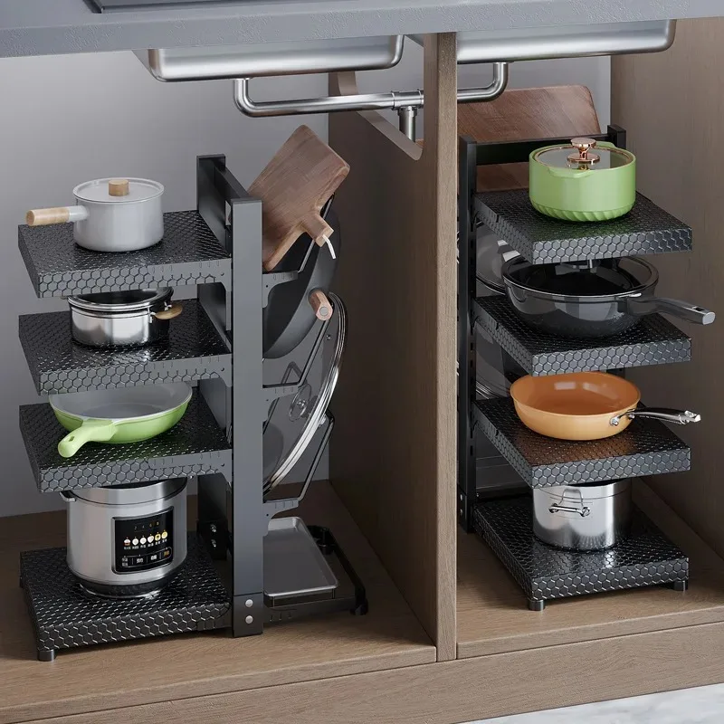 Kitchen-Multi-layer-Storage-Rack-Household-Multi-functional-Cabinet-Pot ...
