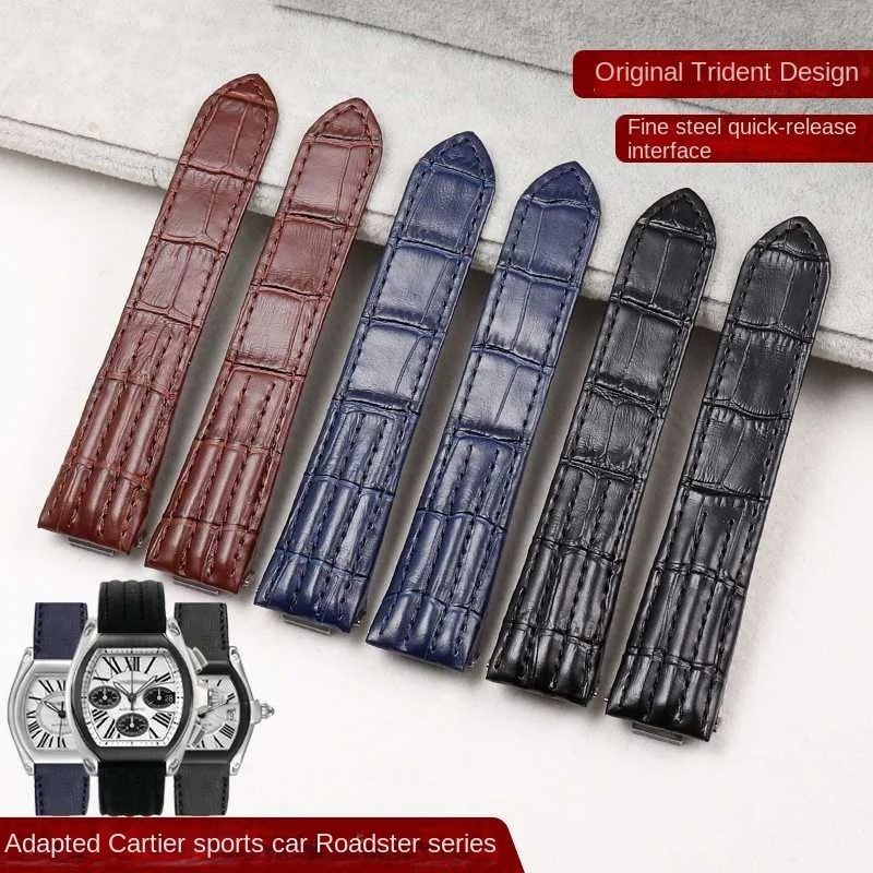 Cinturino Per Orologio In Pelle A Sgancio Rapido Per Cartier Roadster W6206018 W6206017 Cinturino Adattatore In Metallo Per Cinturino Da Uomo Cinturin