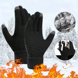 Winter Warm Knitted Gloves Mobile Phone Touch Screen Knitted Gloves Winter Thick Warm Outdoor Gloves For Men Women
