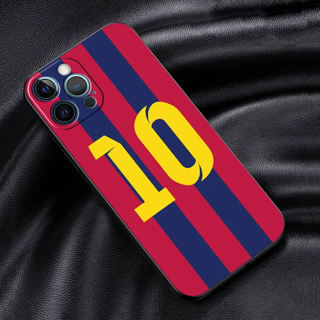 thumbnail image 1 of Funda blanda a prueba de golpes para iPhone, funda negra para iPhone 15 14 SE 13 Pro 8 7Plus 6s XR 11 XS X 12Mini 14 Pro Max, número de fútbol 10 30 19, 1 of 5