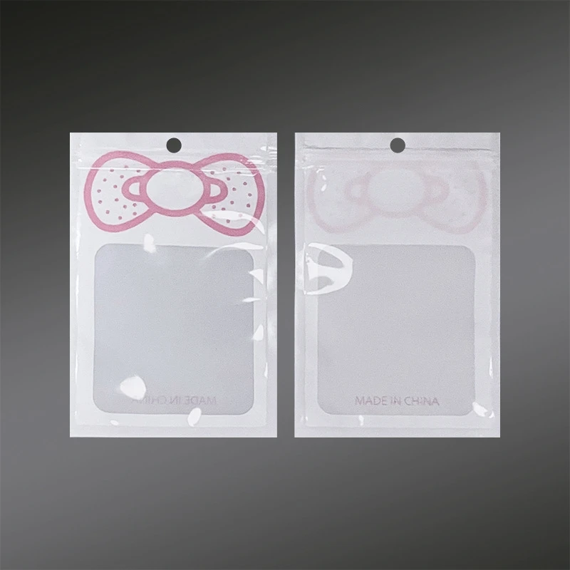 50 stücke 7x9/10,5x15 cm Nette Rosa Schmuck Taschen Mylar Verpackung Zip Beutel Für Schmuck Display Lagerung kleine Unternehmen Verpackung Liefert – Detail 8