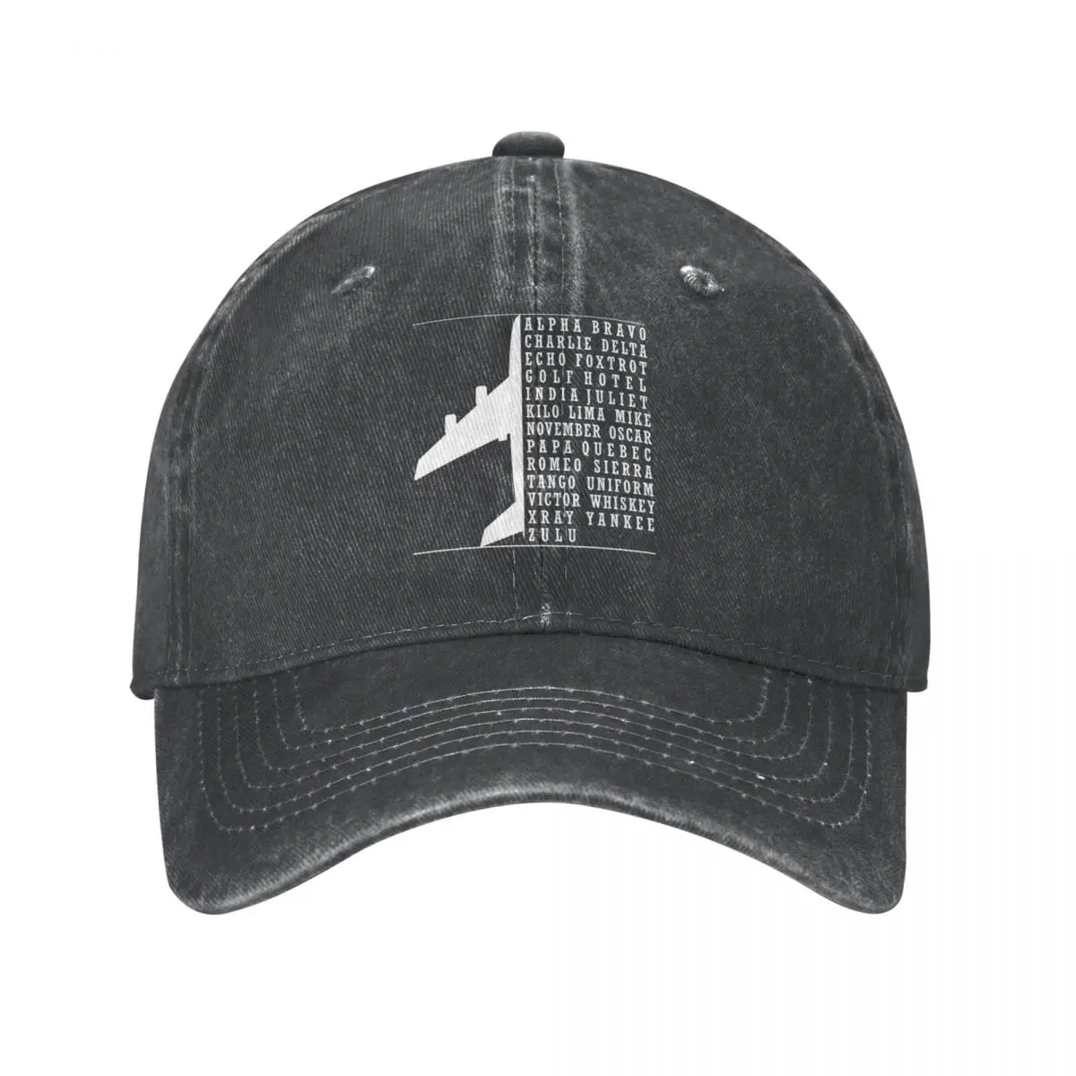 

Phonetic Alphabet Airplane Baseball Caps Pilot Flying Aviation Distressed Washed Caps Hat Outdoor Travel Adjustable Snapback Hat