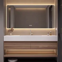 อ่างล้างหน้าแบบรวมคอเรียนแผ่นหินไม่มีรอยต่อตู้ห้องน้ำแบบโค้งงอได้ร้อนรวมกับโถสุขภัณฑ์อ่างล้างหน้า 4