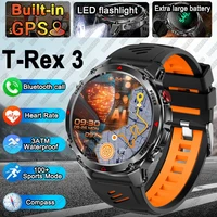 New Military GPS Sports Smart Watch Men Support GNSS 3ATM Waterproof Swim Compass Altimeter BT Call Outdoor Sports Smart Watch