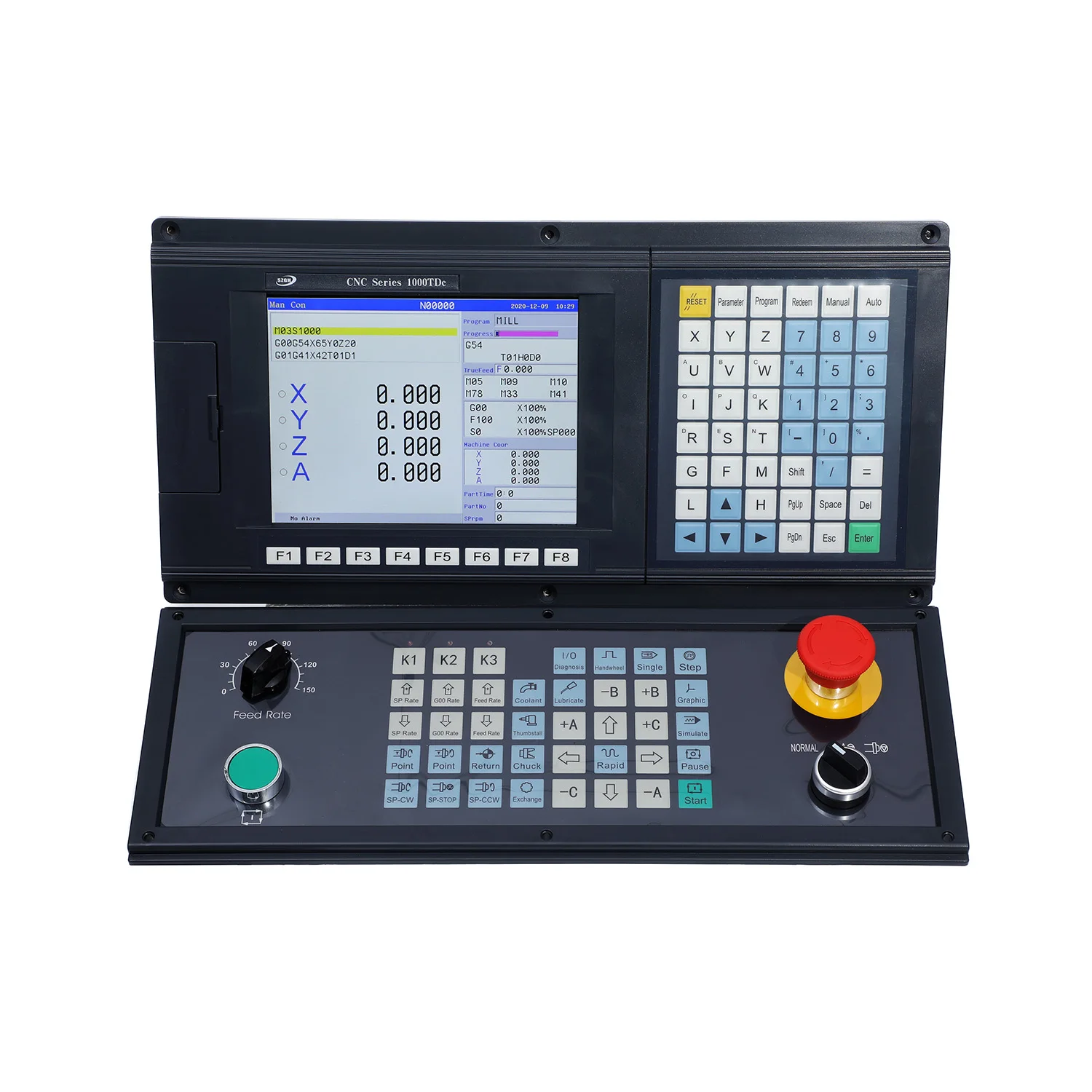 

High Performance 5 Axis CNC Milling Controller CNC1000MDb-5 AC Servo Stepper ATC PLC Control Panel for Brideport