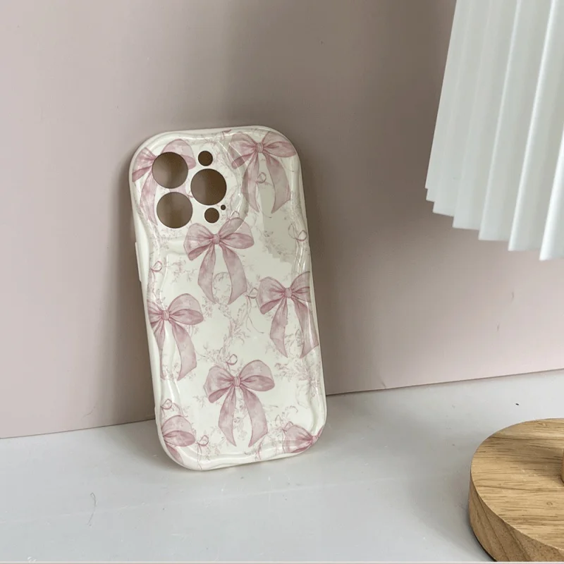 Chic Pink Bow Phone Case – Elegant and Stylish Protection Cover