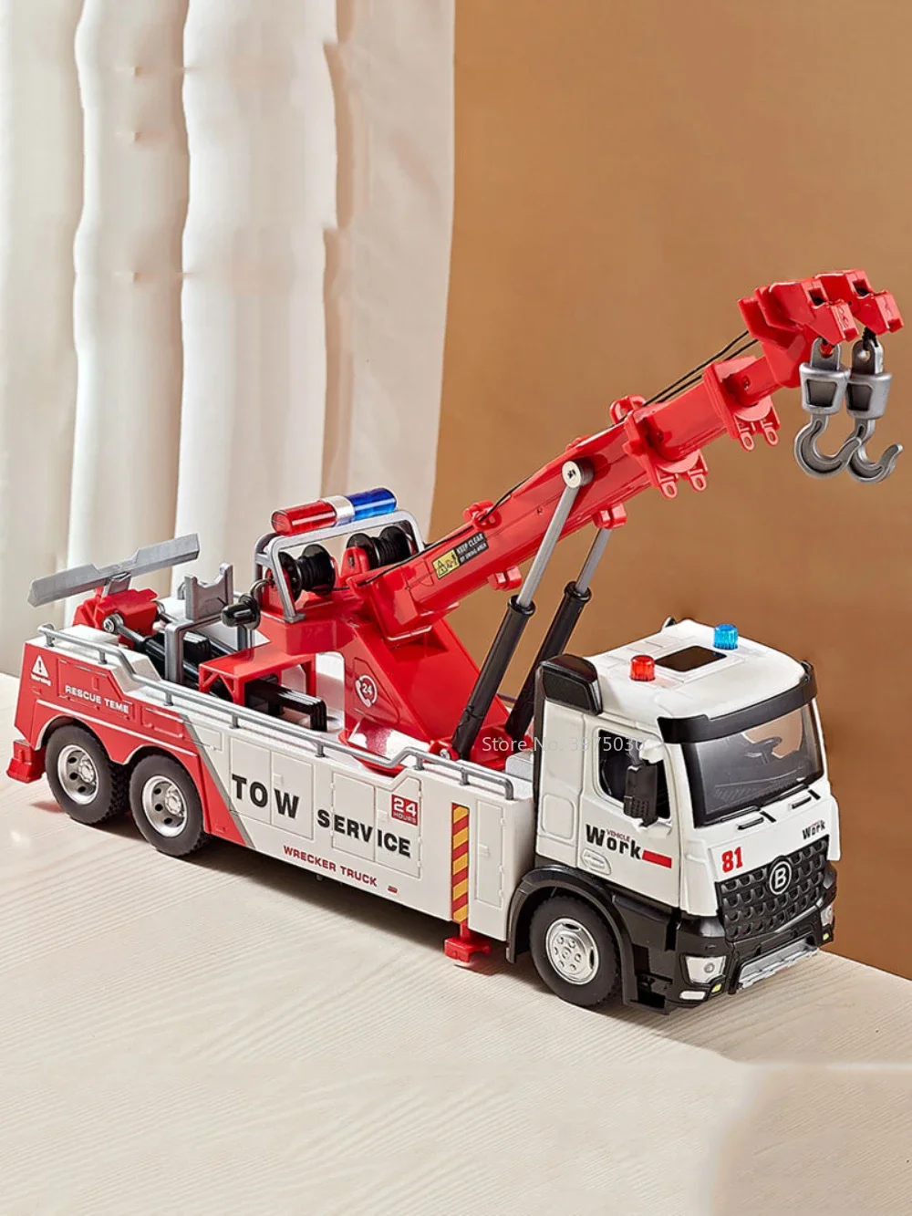 Duplo Gancho Resgate Guindaste Caminh o Modelo de Liga Brinquedos Metal duplo-gancho-resgate-guindaste-caminh-o-modelo-de-liga-brinquedos-metal