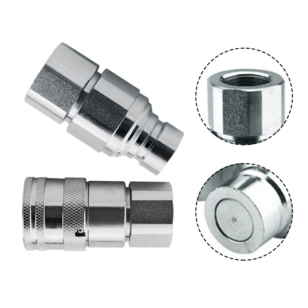 Kit Accoppiamento Idraulico Rapido NPT 3/8 - Con Tappo Antipolvere - Standard ISO7241-1A Per Attrezzature Industriali - Foto 10