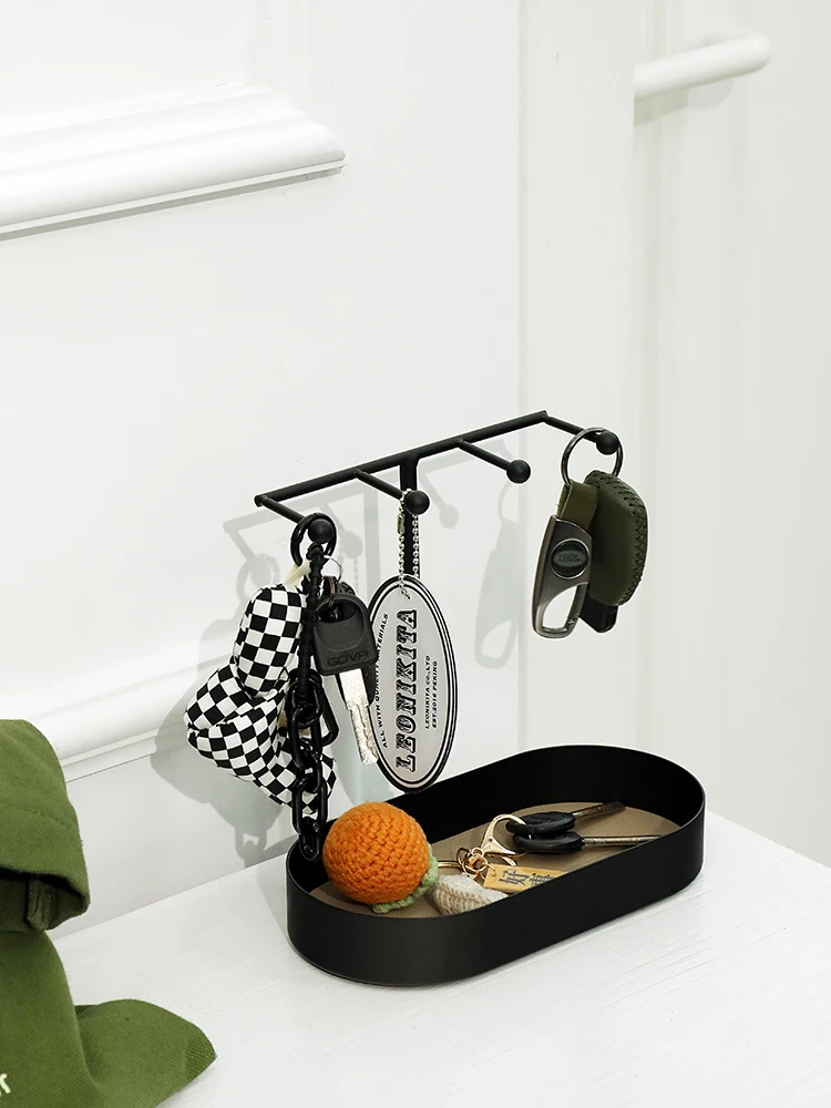 

Nordic Style Metal Table Organizer Porch Keys/Coins Trays Creative Household Storage Trays Multi Function Storage Holder