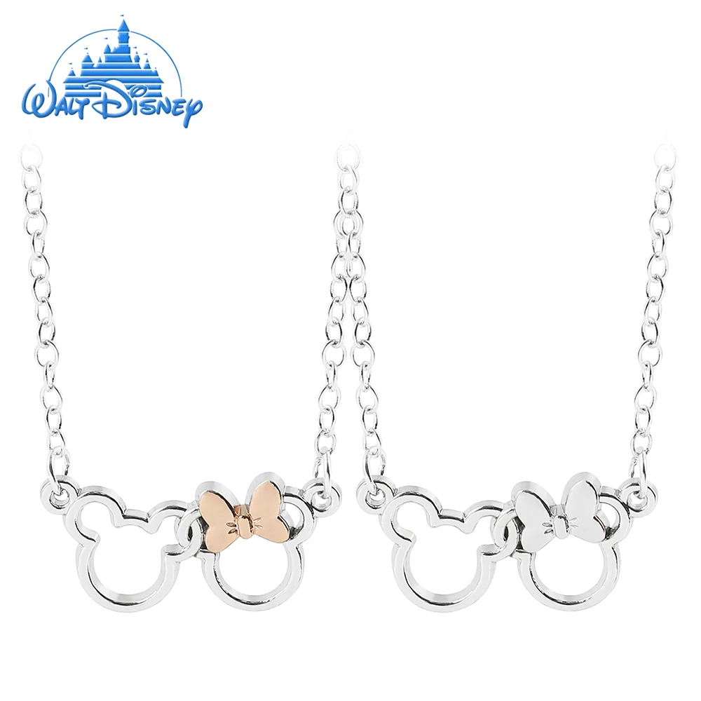 Banter Child's Cubic Zirconia Â©Disney Minnie Mouse Pendant in Sterling  Silver with 14K Rose Gold Plate - 15