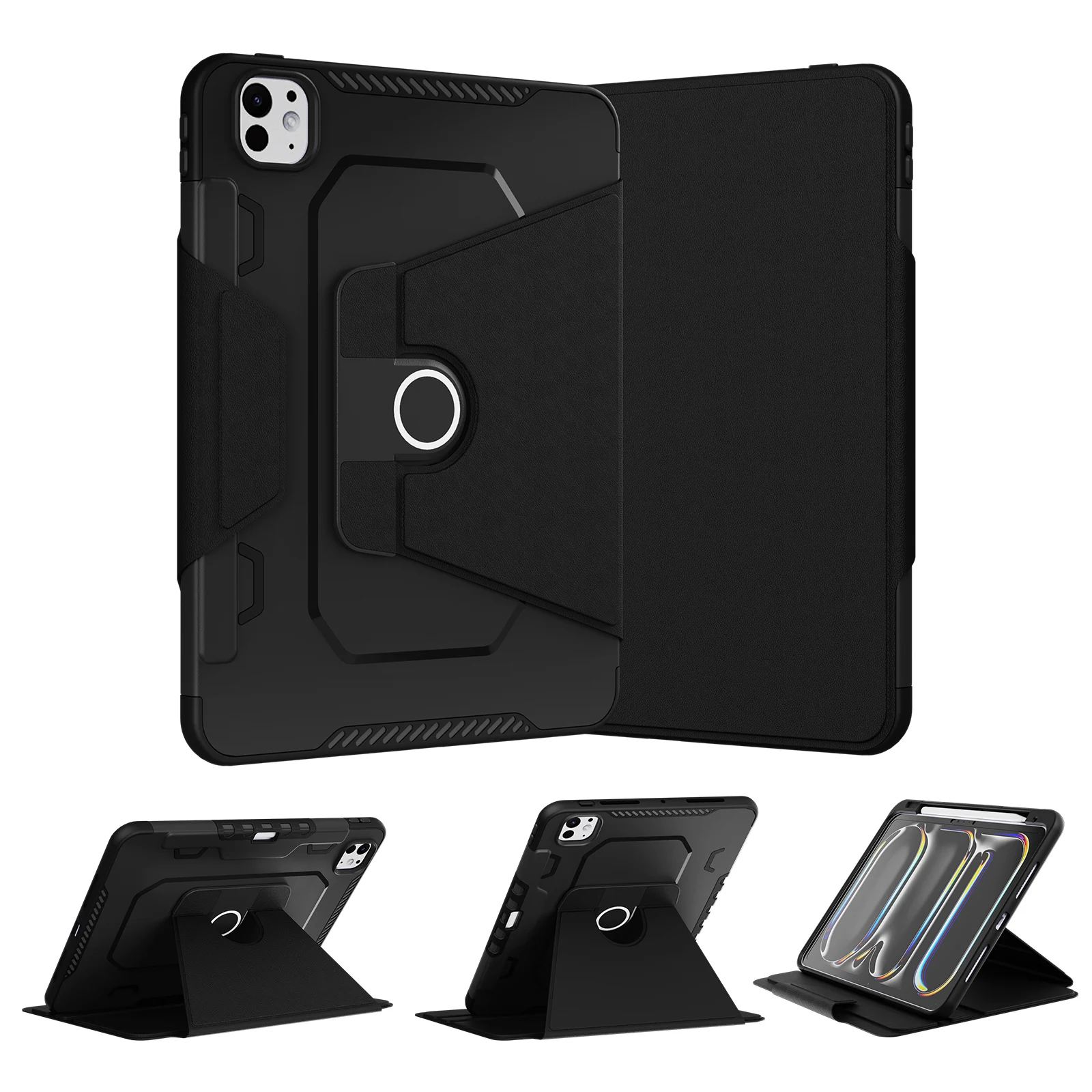Durable Heavy Duty Shockproof Folio Stand Tablet Case