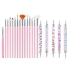 5/20Pcs Nail Art Brush Design Tip Painting Drawing Carving Dotting Pen Professional Nail Brushes Set Nail Art Manicure Tools New 4