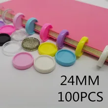 

100PCS24MM solid plastic mushroom hole binding ring buckle loose-leaf notebook accessories office learning binding supplies