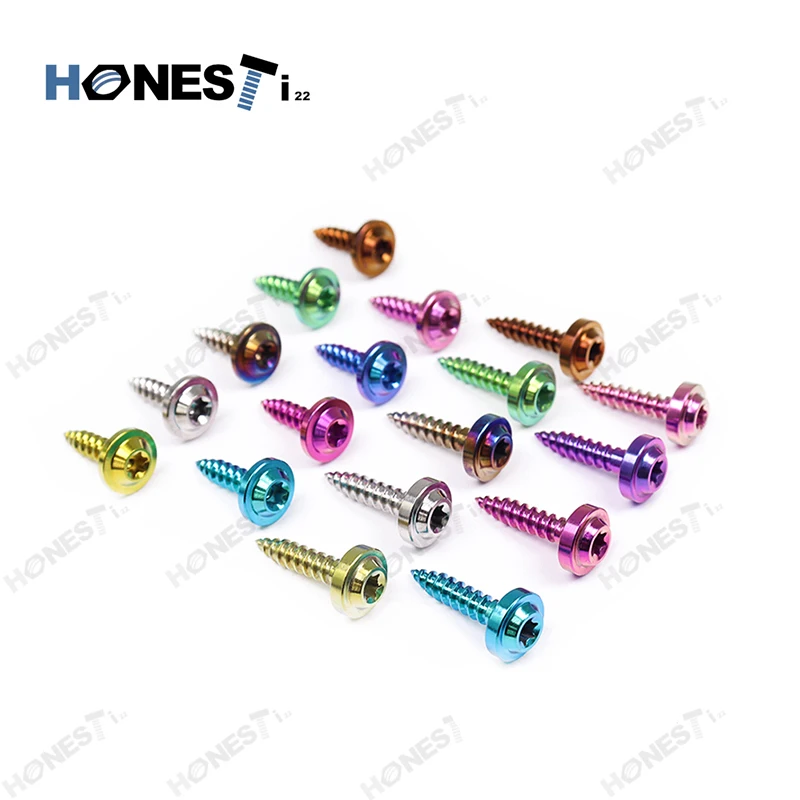 HONESTI22 Gr5 Titanium selftapping screws M4x15/18/20mm For Bike