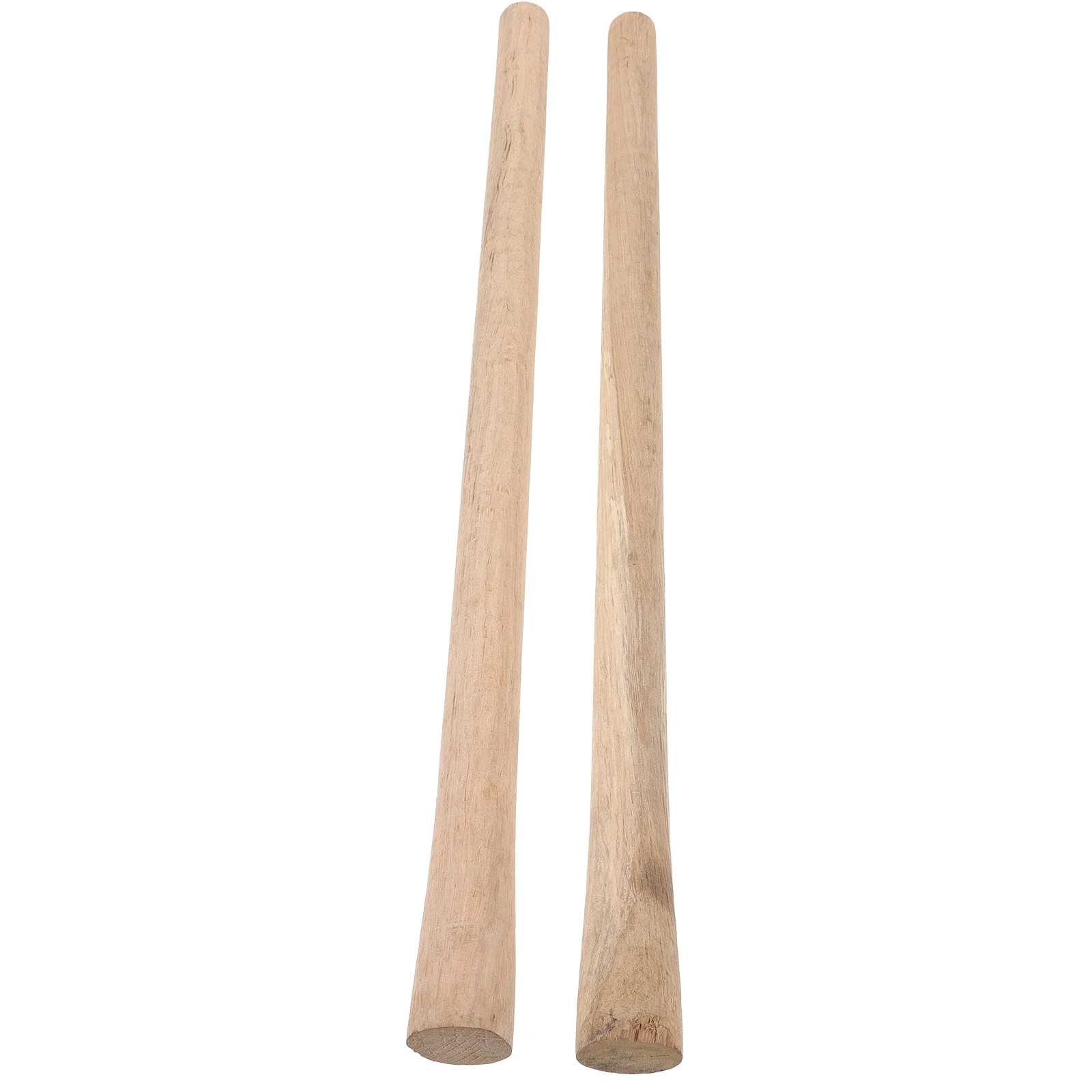 2 Pcs Solid Wood Handle Garden Tool Household Wooden Broom Replacements Hoe Long Grip 2