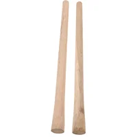 2 Pcs Solid Wood Handle Garden Tool Household Wooden Broom Replacements Hoe Long Grip 2
