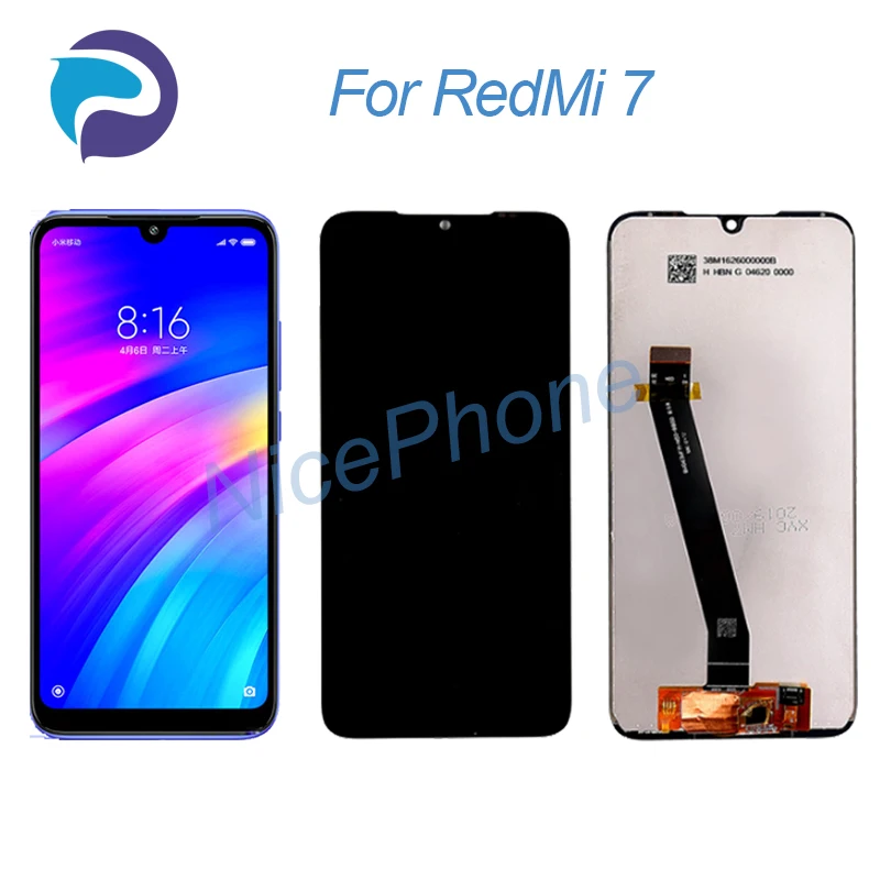 

Для RedMi 7 ЖК-дисплей кодирующий преобразователь сенсорного экрана в сборе Замена 6,26 "M1810F6LG, M1810F6LH, M1810F6LI для RedMi 7 экран