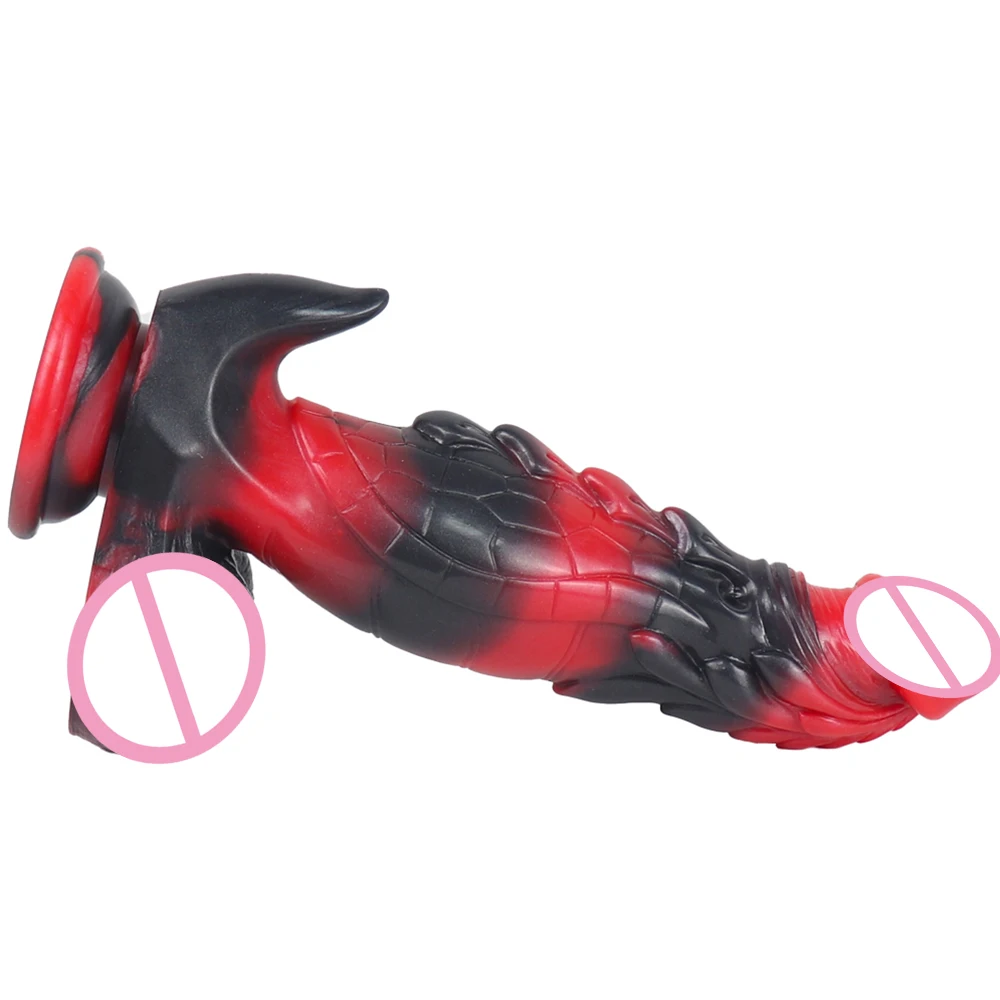 Dragon monster dildo in silicone con ventosa per piaceri_voghion.com