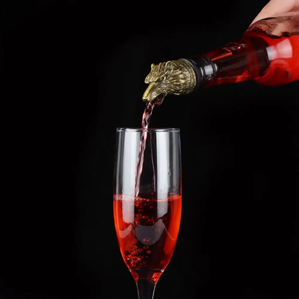 1 PC Wolf Head Wine Pourer Stopper