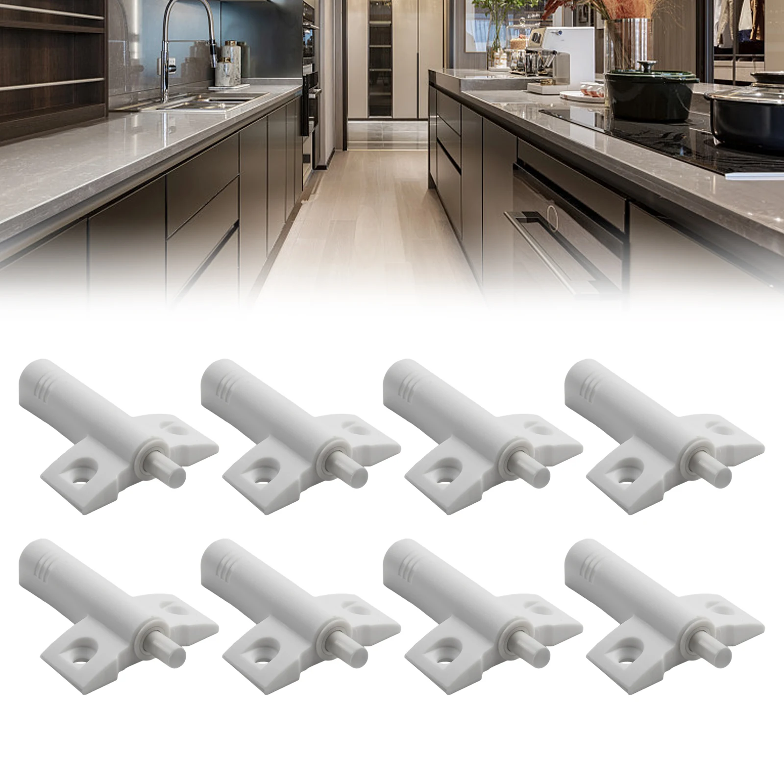 10 PCS Damping Soft Silent Close Invisible Kitchen Cabinet Door Stop Drawer With Screw Furniture Hardware Accessor