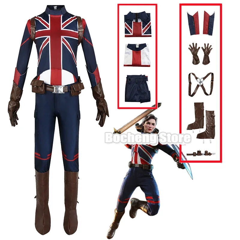 

Captain Carter Battle Cosplay Anime What If Cosplay Costume Adult Halloween Party Carnival Clothing