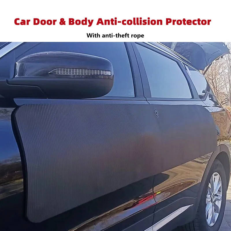 Black Car Door Protector Body Side Edge Guard Decorative Antiscratch