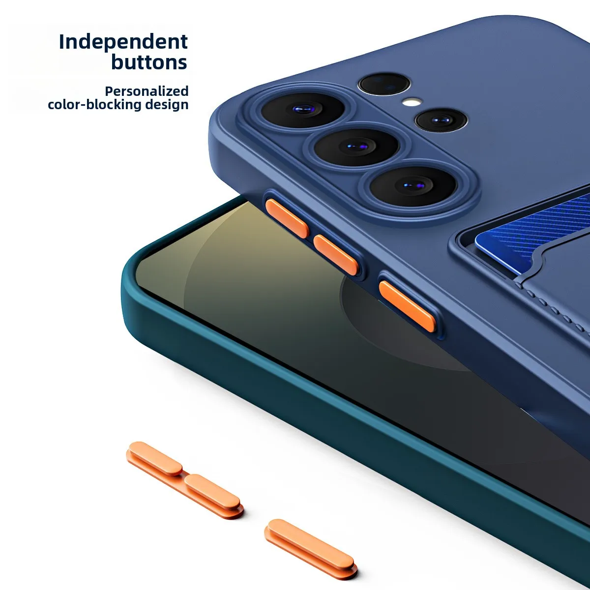 Silicone Phone Case with Card Holder - Durable and Stylish Protection