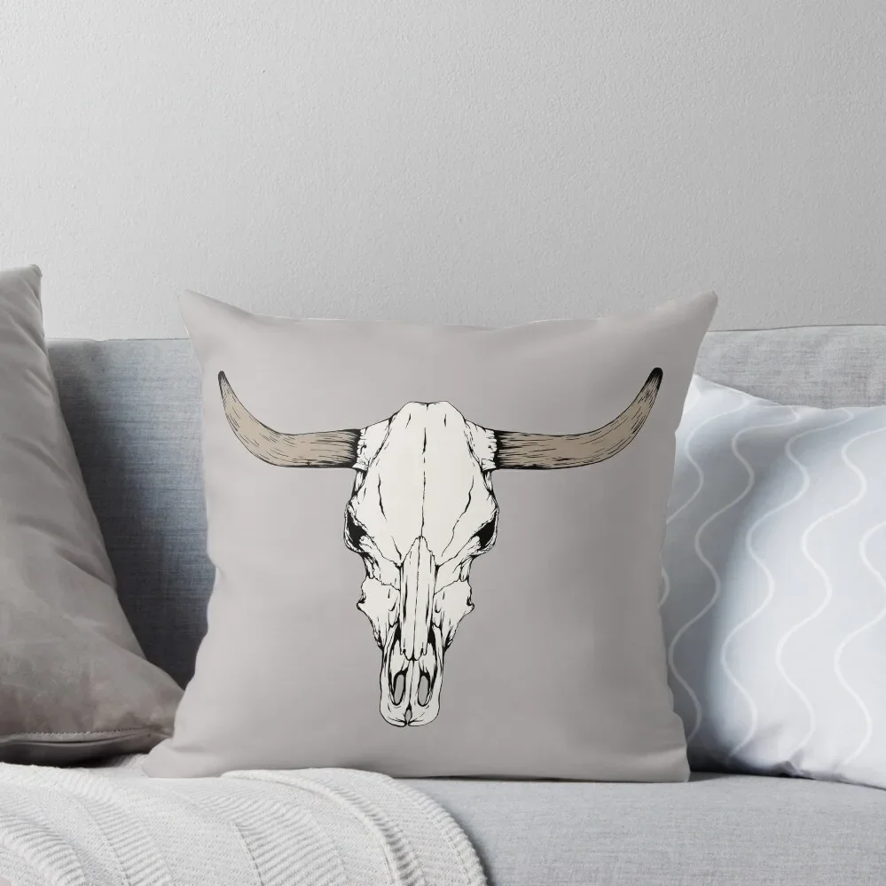 

Cow Skull Throw Pillow