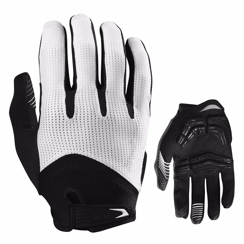 Red Long finger outdoor bicycle palm protection dynamic frame training MTB Road Cycling Gloves 3