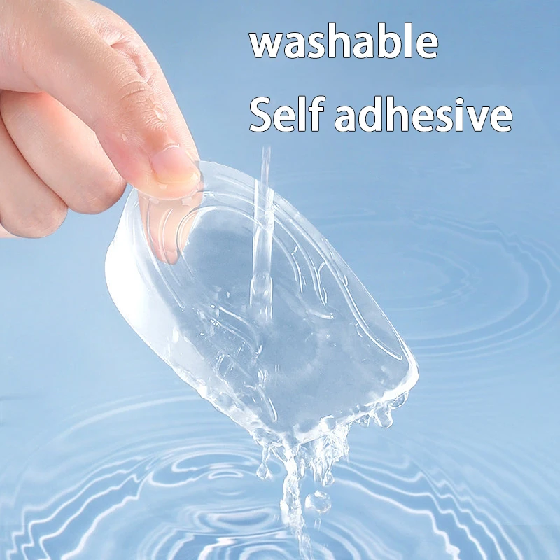 남성과 여성의 신장 증가 안창 보이지 않는 탄성 발 뒤꿈치 패드 실리콘 충격 흡수 안창 2pcs/4pcs