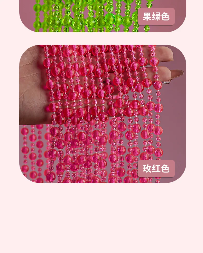Acryl klar Kristall Perlen Diamant Girlande Stränge Strass Rolle für DIY Tür Perlen String Vorhang Hochzeit Geburtstag Party – Detail 12