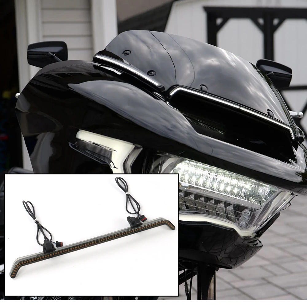 Motorcycle LED Lights Motorcycle Accessories For Harley TOURING CVO 121 117 Road Glide ST FLTRXSE FLTRX FLTRXSTSE Motorcycle LED Center Fairing Vent Trim Lights